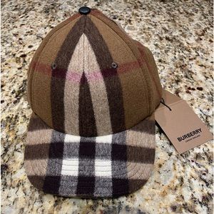 Burberry wool giant check 3C baseball cap